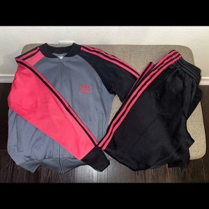 Adidas vintage tracksuit. Jacket size medium pants size small.